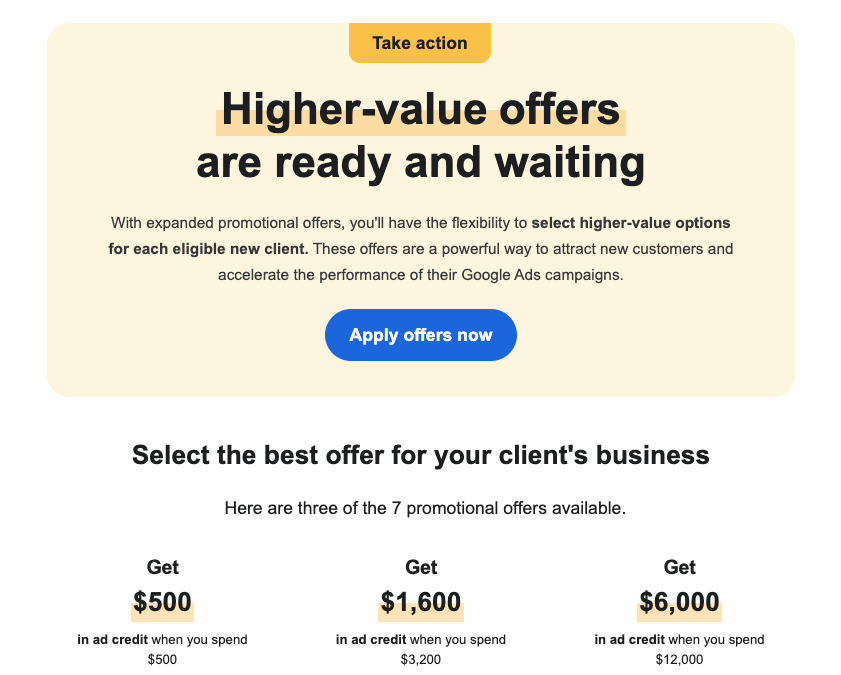 New Google Ads Promotions